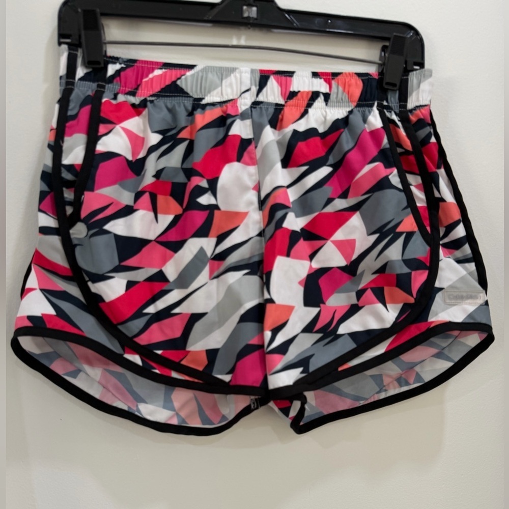 Calvin Klein Women's Pink and Gray Athletic Shorts